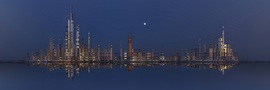 NYC Sky Line Full Manhattan Hudson River / Didier Fournet