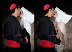 Cardinal et nonne (The kiss) / Cécile Plaisance