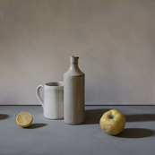 Citron, pichet, grès et pomme / Thierry Genay