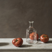 Trois tomates et carafe / Thierry Genay